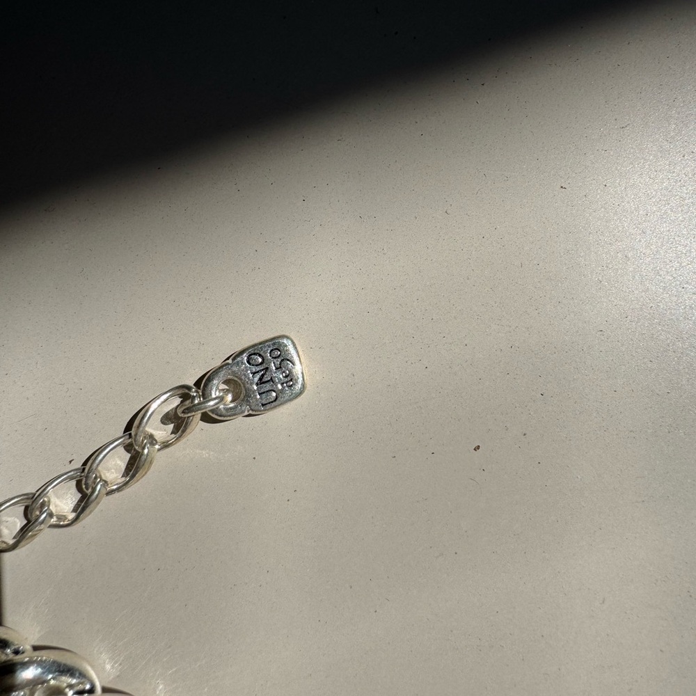 UNO de 50 Silver Necklace with Dark Blue Stone - Picture 9 of 10